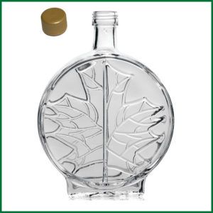 Maple Leaf Shaped Glass Bottle