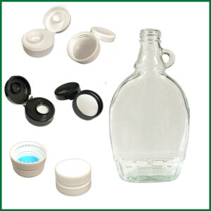8 oz. Flat Glass Bottles - 12/Case