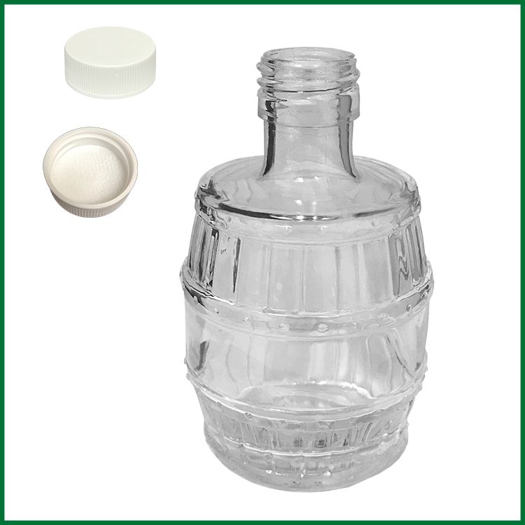 200 ML Barrel Glass Bottle with Caps
