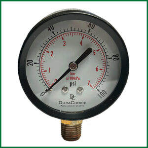 2-1/2" Pressure Gauge-100 PSI Brass Btm Out