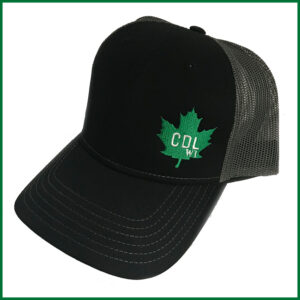 CDL Black Cap with Green Leaf